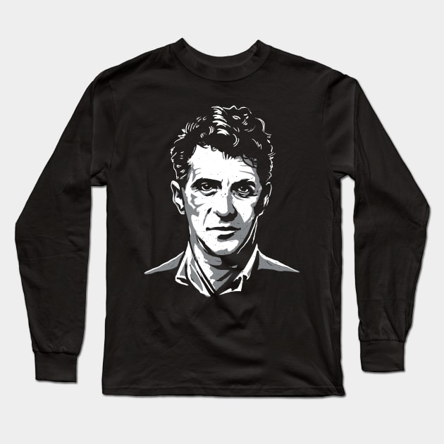 Ludwig Wittgenstein monochromatic Long Sleeve T-Shirt by Christyn Evans